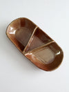 vintage studio pottery divided tray