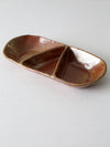vintage studio pottery divided tray
