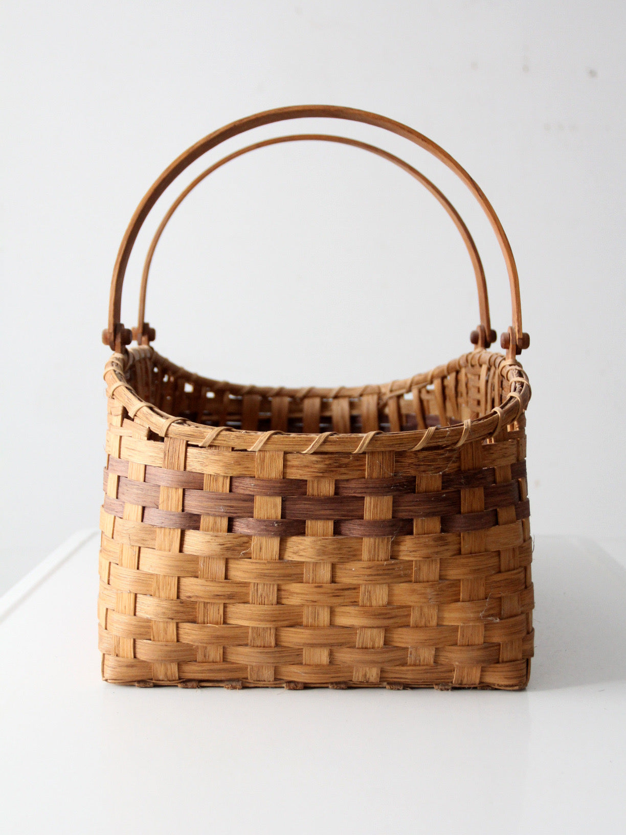 vintage hand-painted farmhouse basket