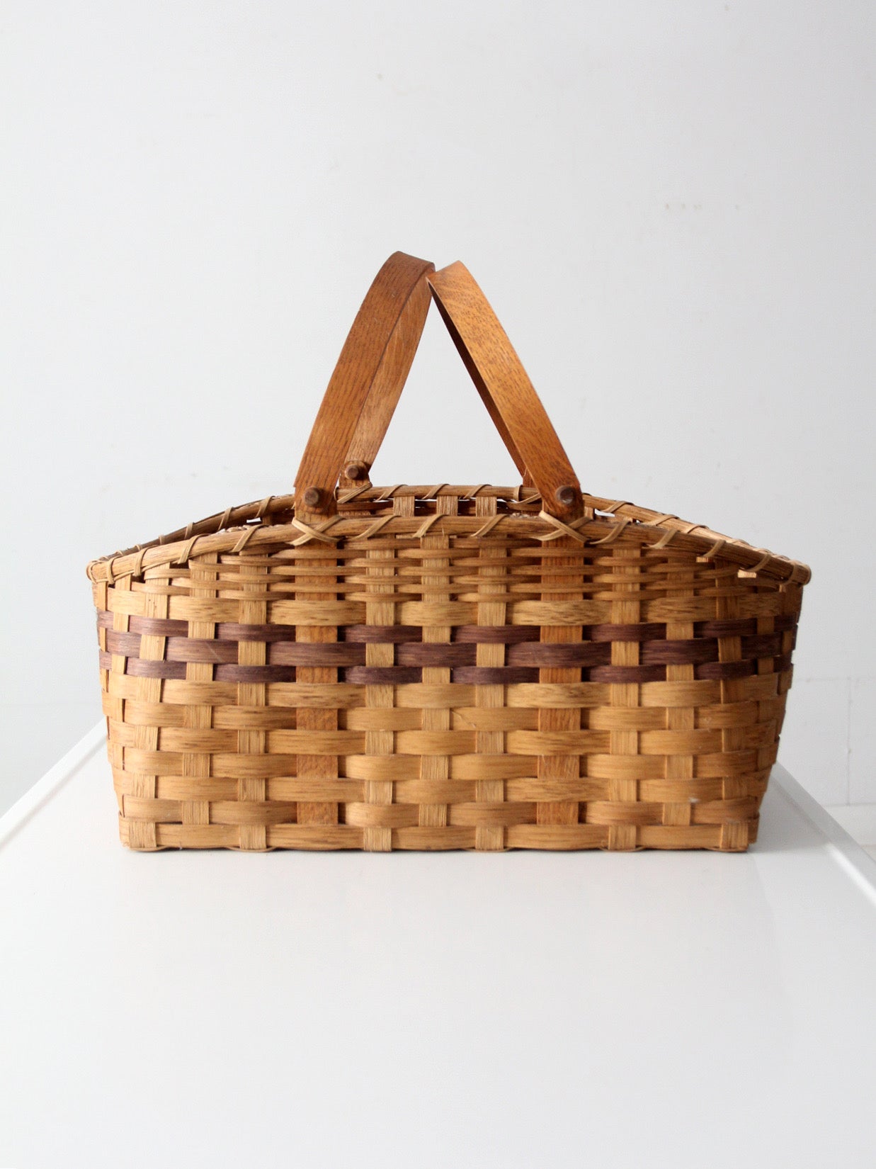 vintage hand-painted farmhouse basket