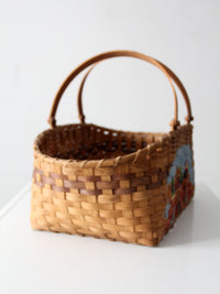 vintage hand-painted farmhouse basket