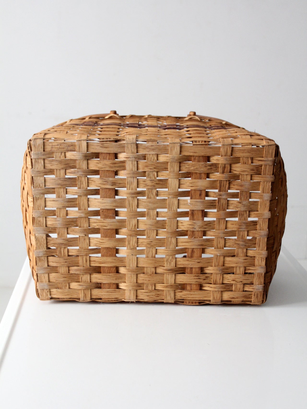 vintage hand-painted farmhouse basket