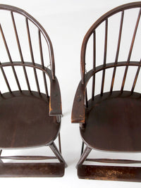 pair of antique Windsor billiard chairs