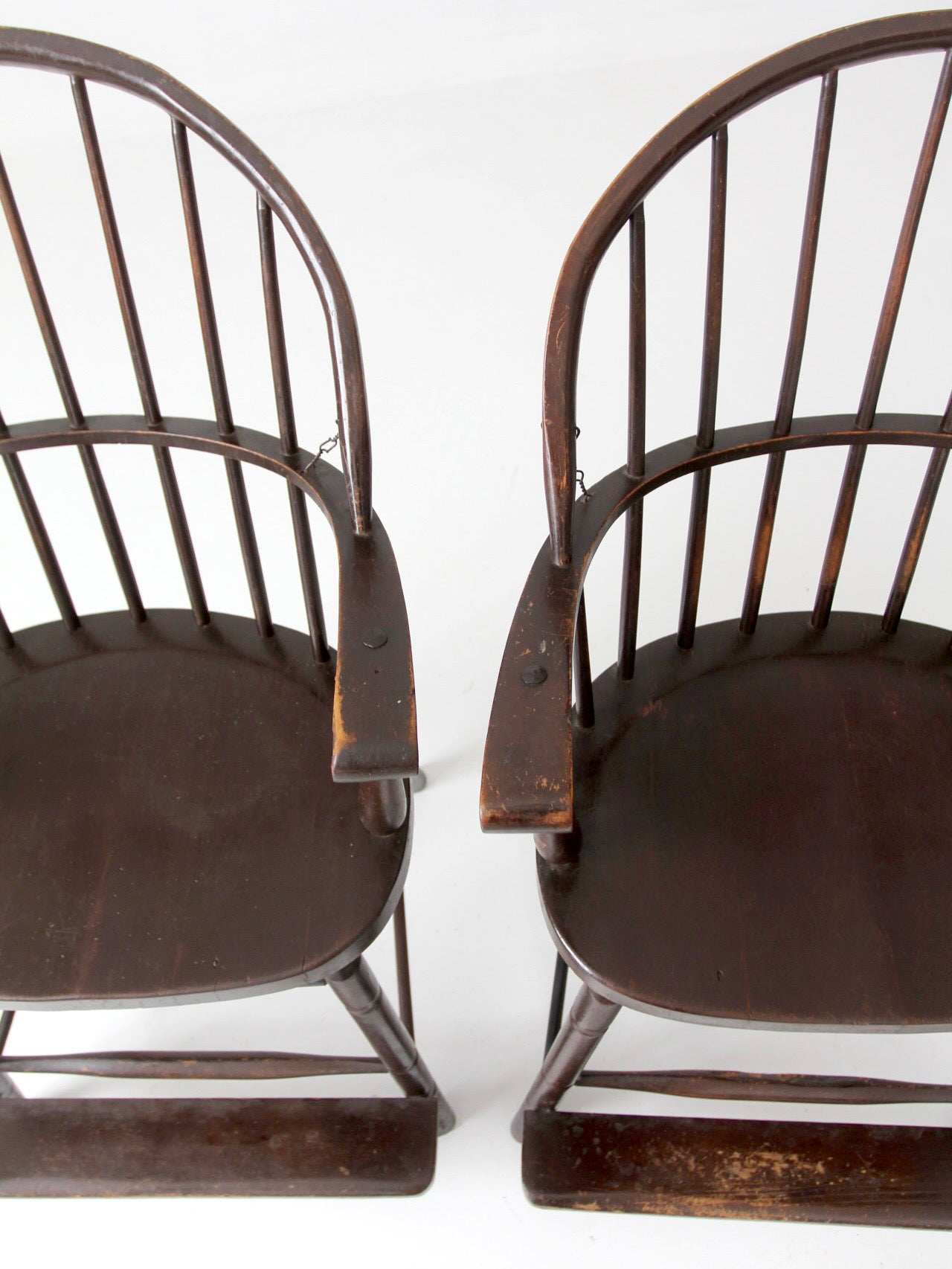 pair of antique Windsor billiard chairs
