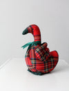 vintage Christmas tartan goose