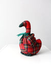 vintage Christmas tartan goose