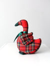 vintage Christmas tartan goose
