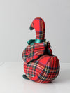 vintage Christmas tartan goose