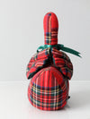 vintage Christmas tartan goose