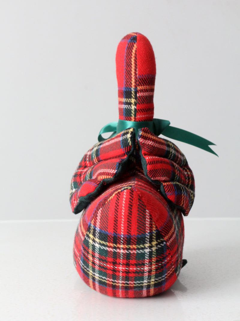 vintage Christmas tartan goose