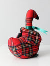 vintage Christmas tartan goose