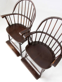 pair of antique Windsor billiard chairs