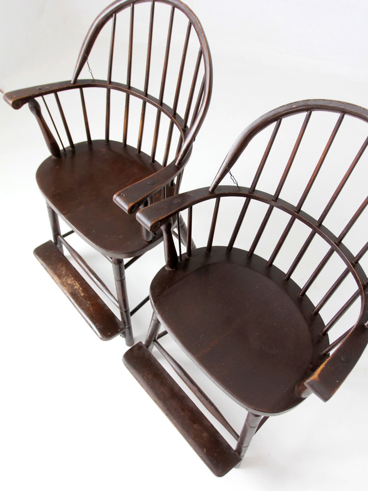 pair of antique Windsor billiard chairs