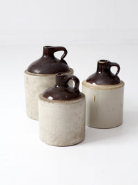 antique stoneware jug set of 3