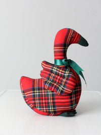 vintage Christmas tartan goose