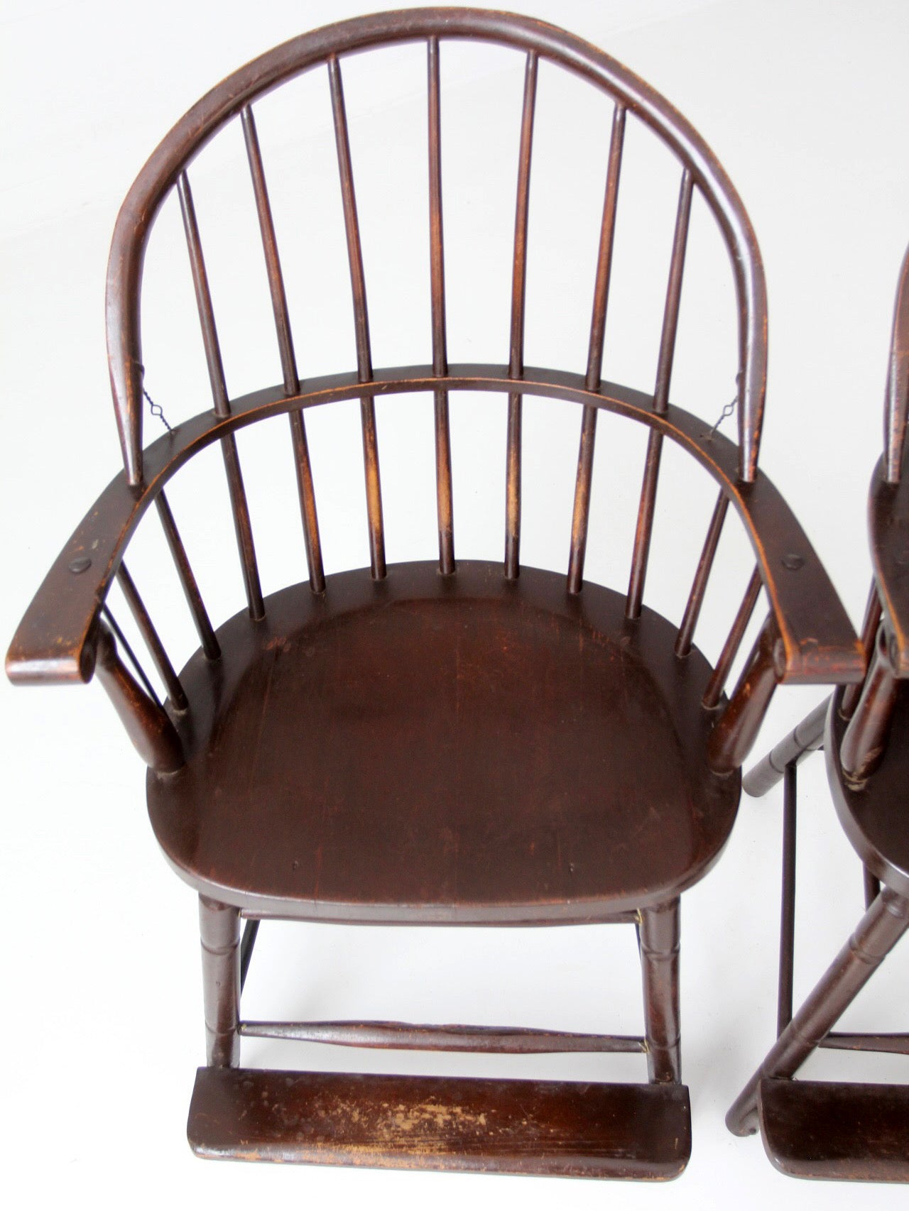 pair of antique Windsor billiard chairs