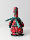 vintage Christmas tartan goose