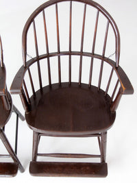pair of antique Windsor billiard chairs
