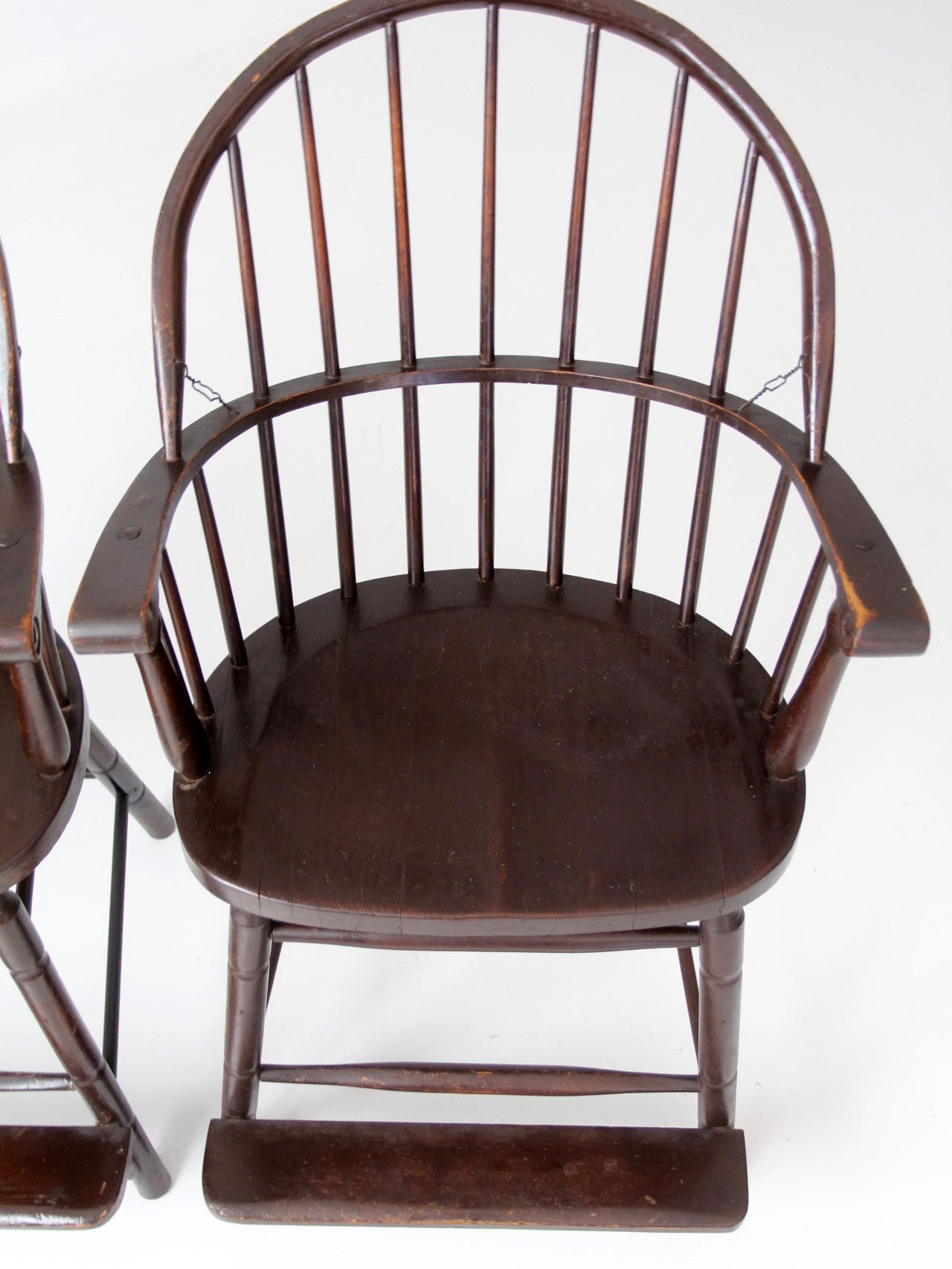 pair of antique Windsor billiard chairs