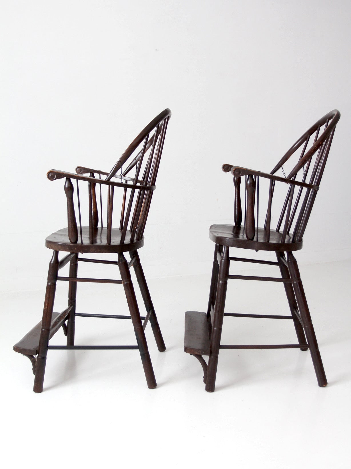 pair of antique Windsor billiard chairs