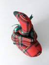 vintage Christmas tartan goose