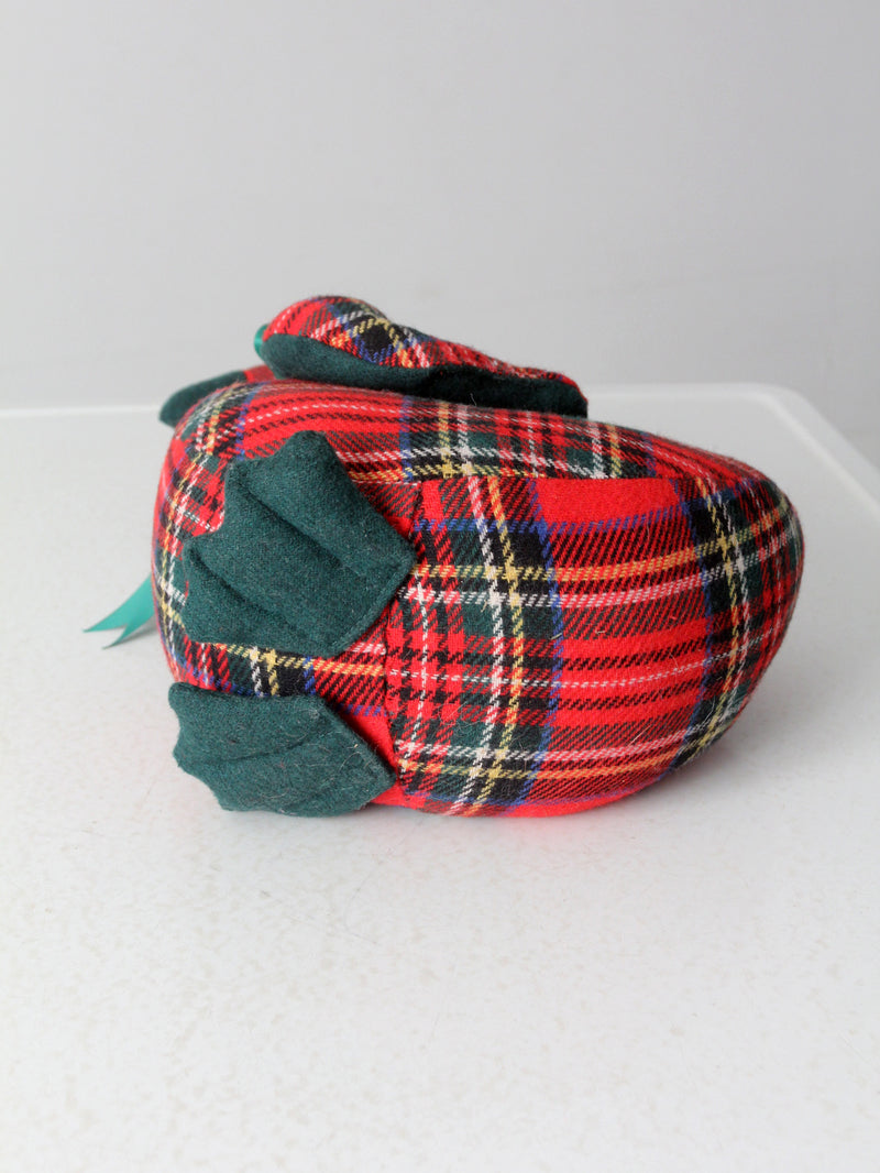 vintage Christmas tartan goose