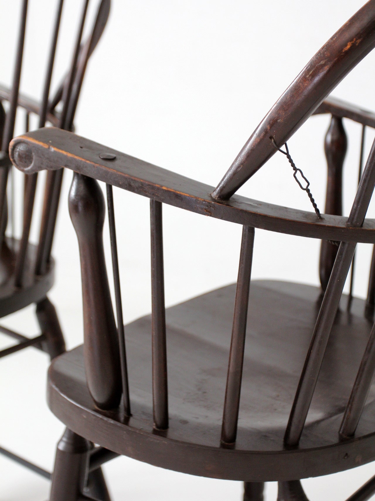 pair of antique Windsor billiard chairs