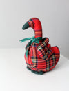 vintage Christmas tartan goose