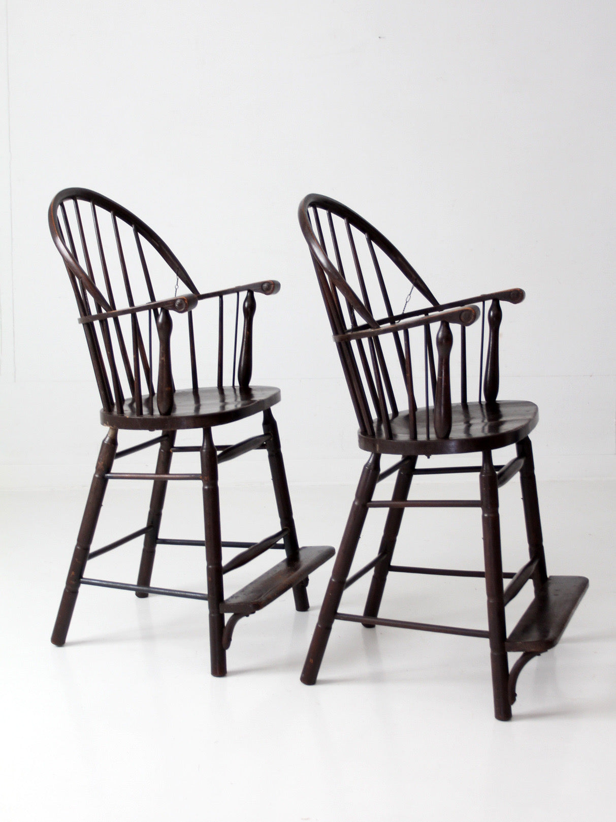 pair of antique Windsor billiard chairs