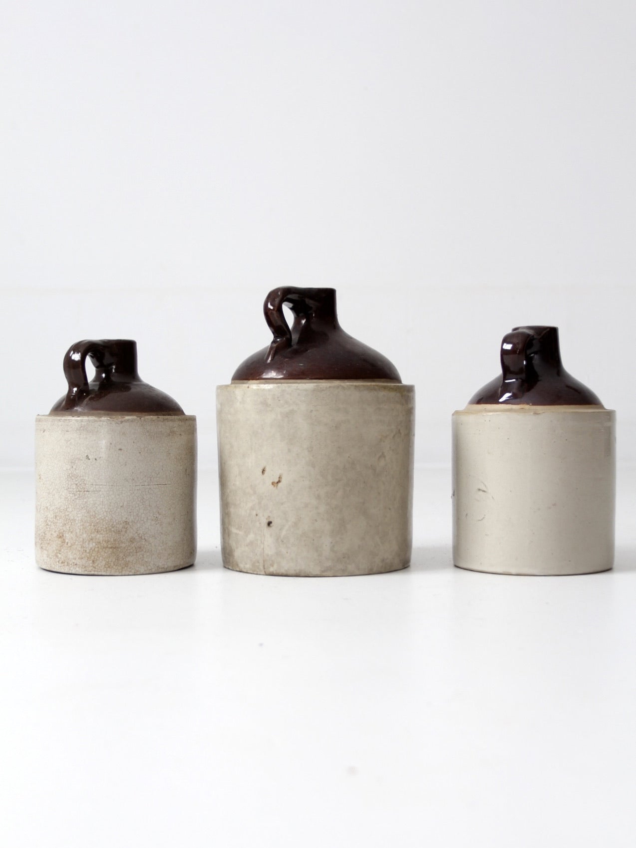 antique stoneware jug set of 3