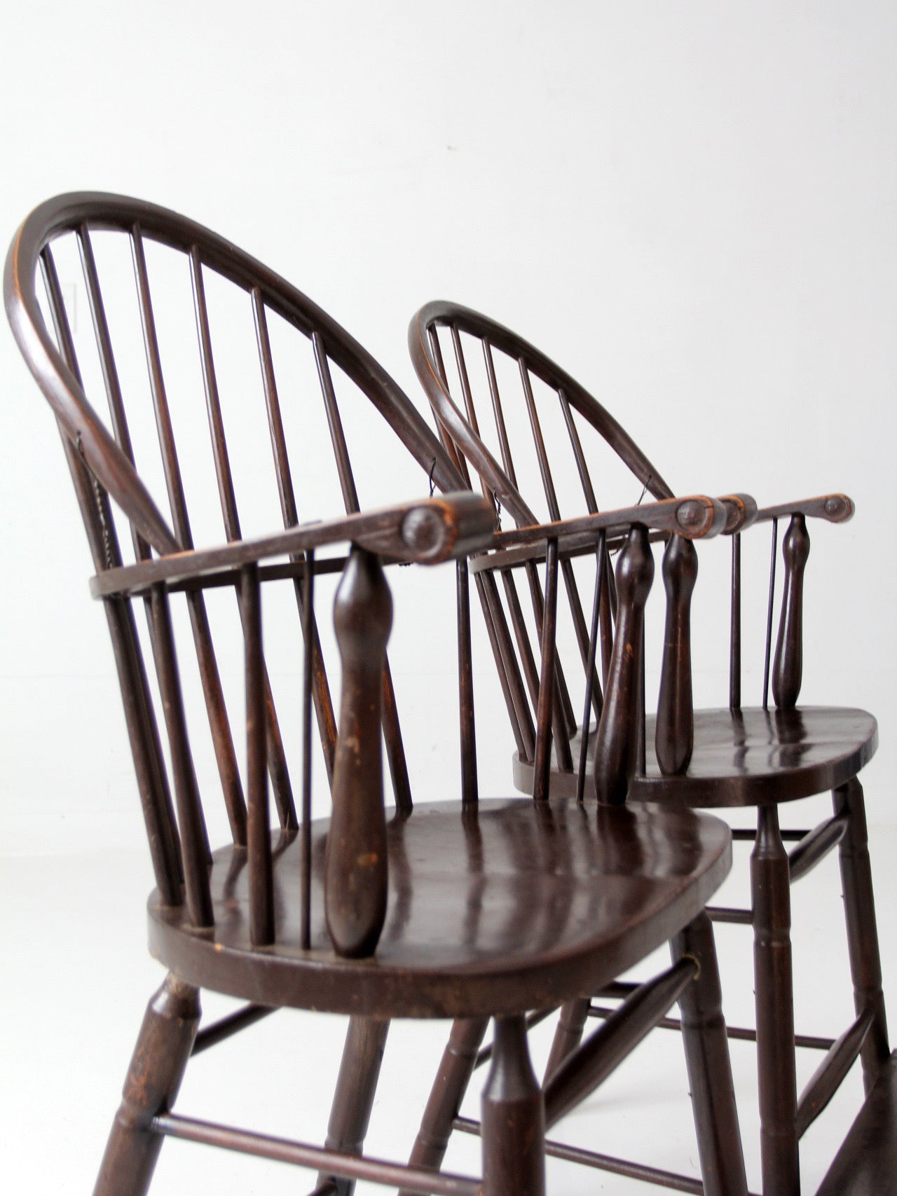 pair of antique Windsor billiard chairs