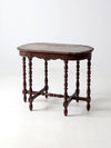 antique accent table with scalloped top