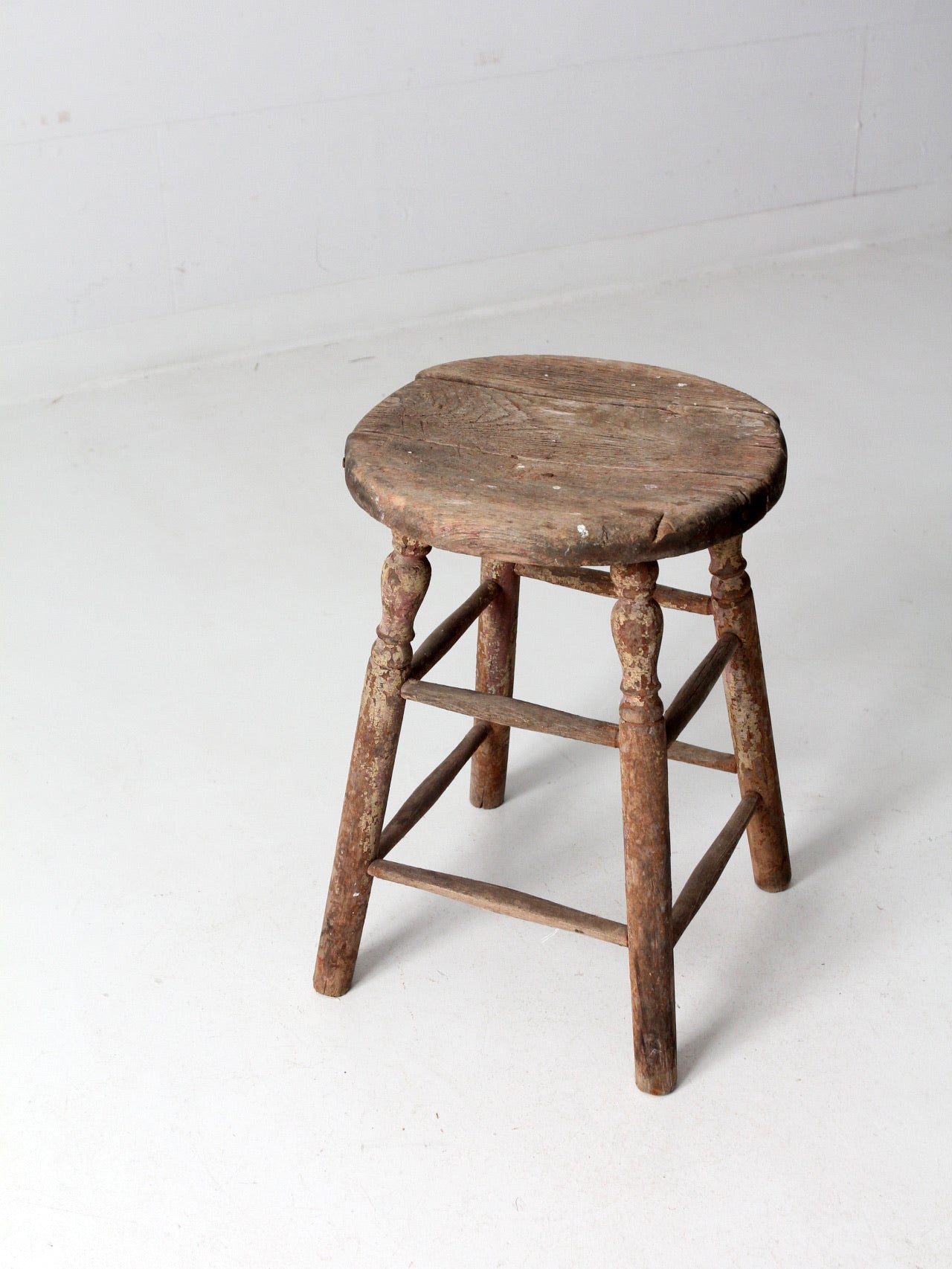 【アンティーク家具】WOOD STOOL antique rustic wood stool – 86 Vintage