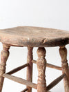 antique rustic wood stool