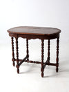 antique accent table with scalloped top