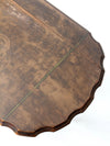 antique accent table with scalloped top