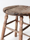 antique rustic wood stool