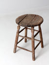 antique rustic wood stool