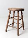 antique rustic wood stool