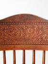 antique pressed back chair with cane seat