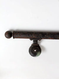 pair of antique early 20th century iron architectural handrails