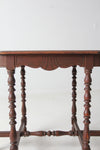antique accent table with scalloped top