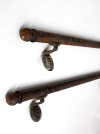 pair of antique early 20th century iron architectural handrails