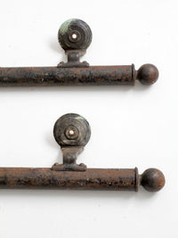 pair of antique early 20th century iron architectural handrails