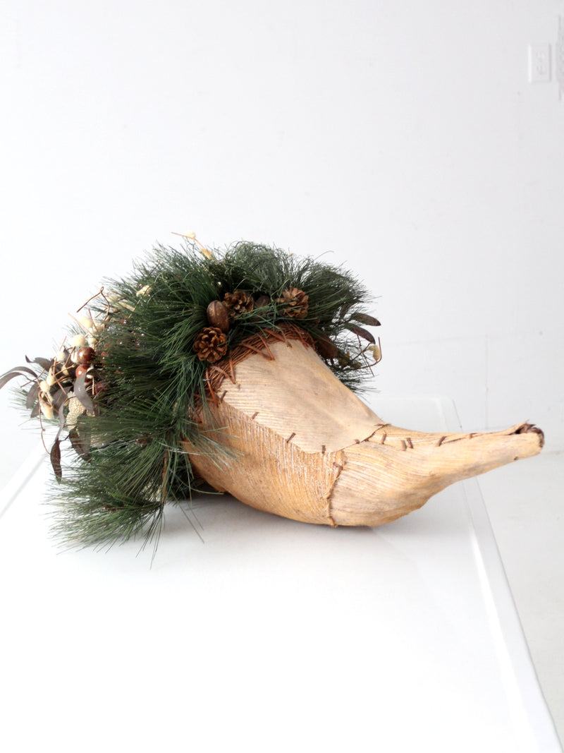 vintage large holiday cornucopia display
