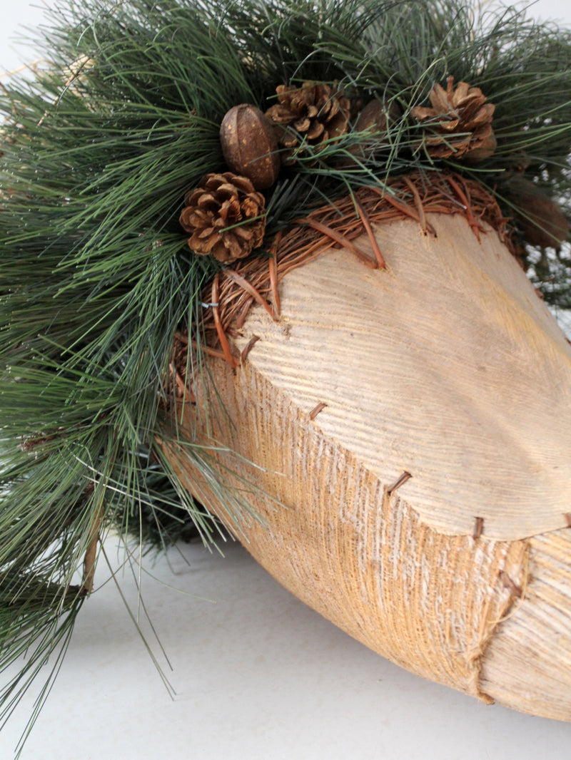 vintage large holiday cornucopia display