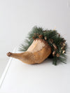 vintage large holiday cornucopia display