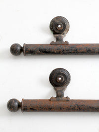 pair of antique early 20th century iron architectural handrails