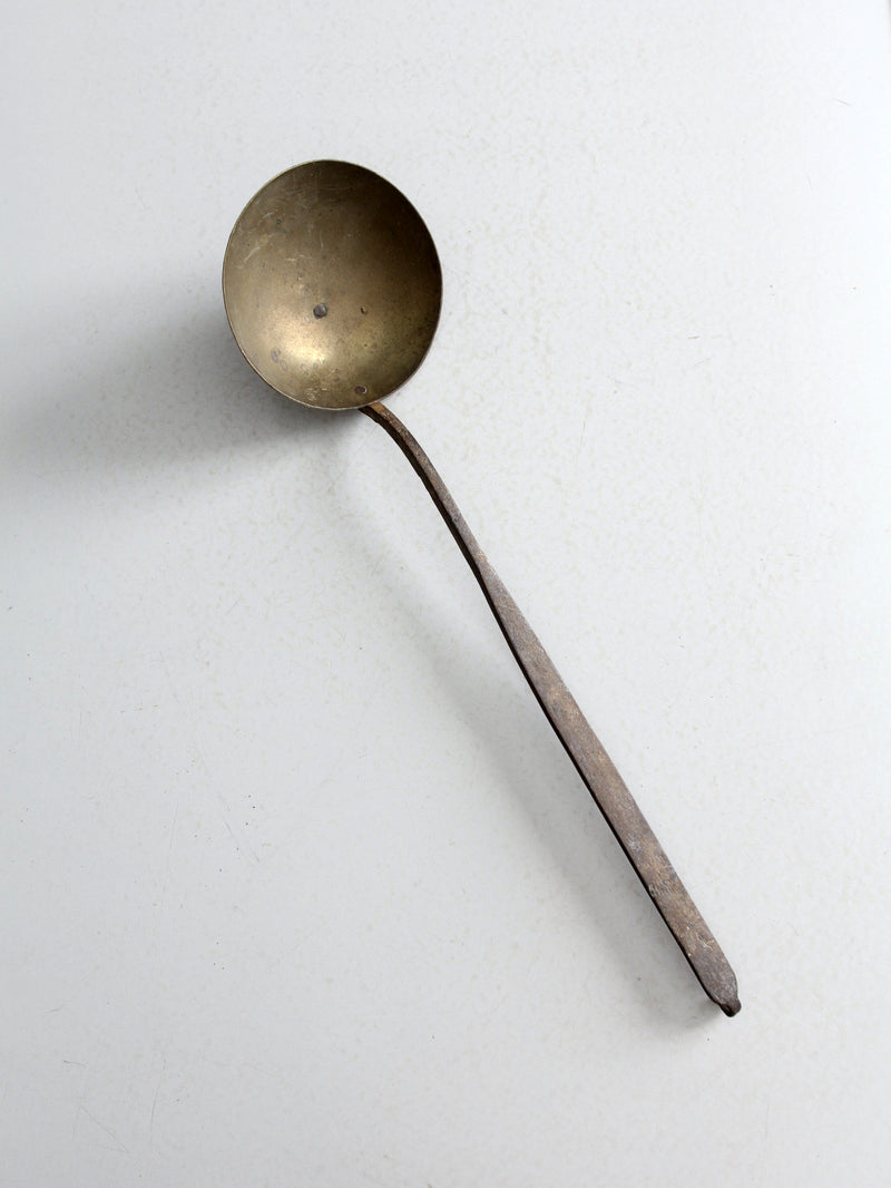 antique brass fireplace ladle