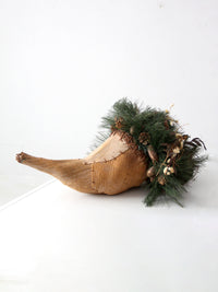 vintage large holiday cornucopia display